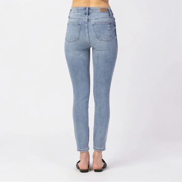 Judy Blue Hilaria Hi Rise Distressed Skinny Fit Jeans JB82330, Size 9 / 29 New - Picture 14 of 15